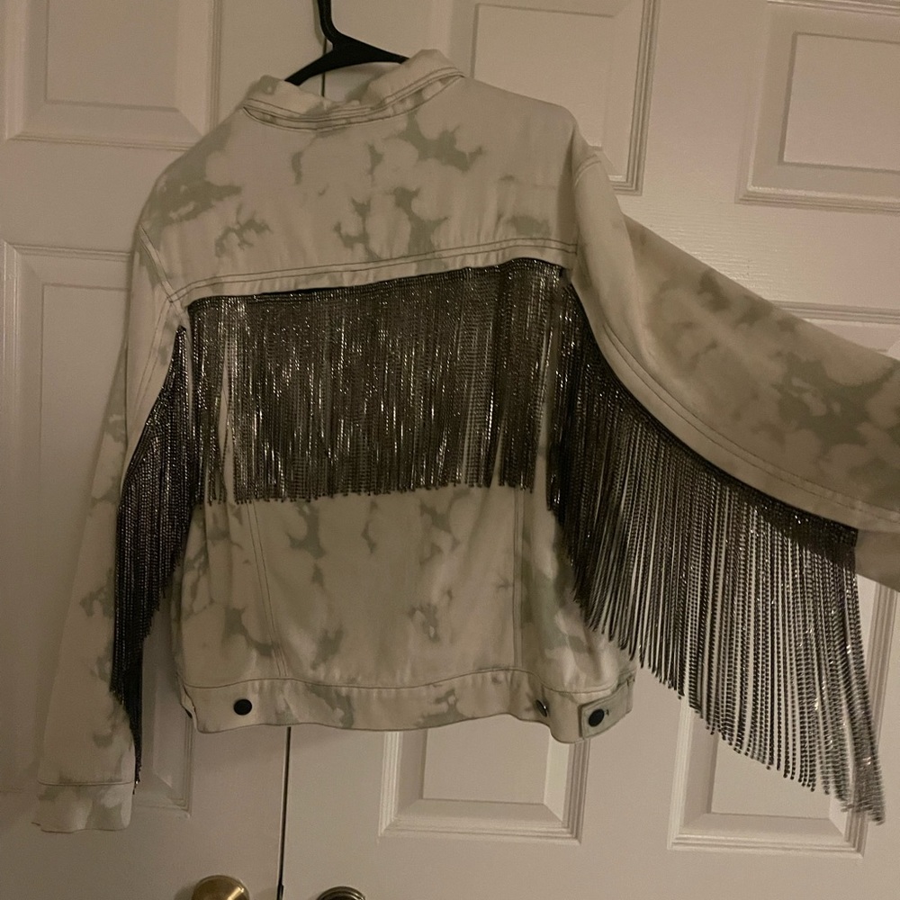 DanielxDiamond Vintage Acid Wash Rhinestone Jacket